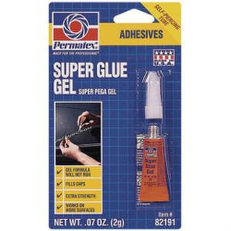 PERMATEX Super Glue Gel, 2 Gram Tube Carded 82191-CAN